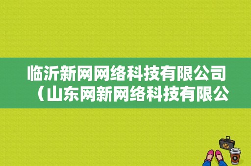 临沂新网网络科技有限公司（山东网新网络科技有限公司）